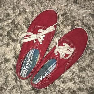 Red; used keds; size 6.5